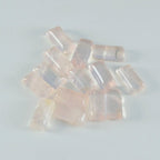 Rose Quartz 10PC Tiny 3x6 MM Baguette Cabochon Pink Genuine semi Precious Loose Gems