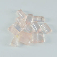 Rose Quartz 10PC Tiny 3x6 MM Baguette Cabochon Pink Genuine semi Precious Loose Gems
