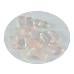 Rose Quartz 10PC Tiny 4x8 MM Baguette Cabochon Pink Superior semi Precious Loose Gemstone