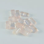 Rose Quartz 10PC Tiny 4x8 MM Baguette Cabochon Pink Superior semi Precious Loose Gemstone