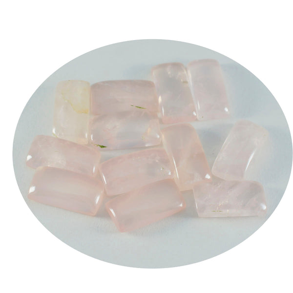 Rose Quartz 1PC Small 5x10 MM Baguette Cabochon Pink Pure semi Precious Loose Gemstones