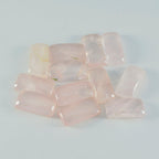 Rose Quartz 1PC Small 5x10 MM Baguette Cabochon Pink Pure semi Precious Loose Gemstones