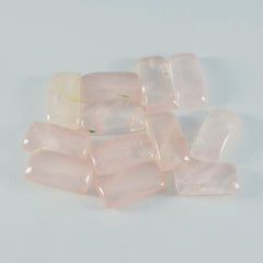 Rose Quartz 1PC Small 5x10 MM Baguette Cabochon Pink Pure semi Precious Loose Gemstones