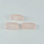 Rose Quartz 1PC Medium 7x14 MM Baguette Cabochon Pink Brilliant semi Precious Precious Gemstone