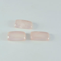 Rose Quartz 1PC Medium 7x14 MM Baguette Cabochon Pink Brilliant semi Precious Precious Gemstone