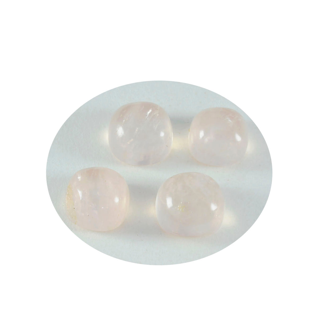 Rose Quartz 1PC Tiny 6x6 MM Cushion Cabochon Pink Natural semi Precious Loose Gemstone