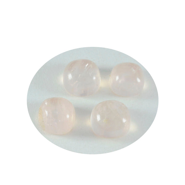 Rose Quartz 1PC Tiny 6x6 MM Cushion Cabochon Pink Natural semi Precious Loose Gemstone