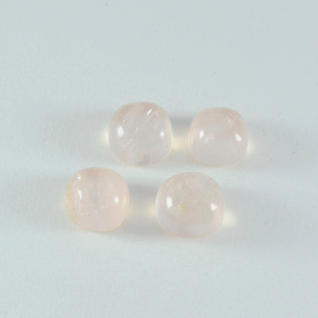 Rose Quartz 1PC Tiny 6x6 MM Cushion Cabochon Pink Natural semi Precious Loose Gemstone