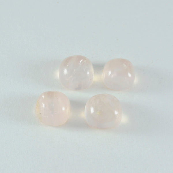 Rose Quartz 1PC Tiny 6x6 MM Cushion Cabochon Pink Natural semi Precious Loose Gemstone