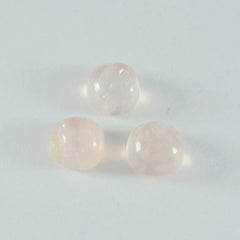 Rose Quartz 1PC Small 7x7 MM Cushion Cabochon Pink Genuine semi Precious Loose Gemstones