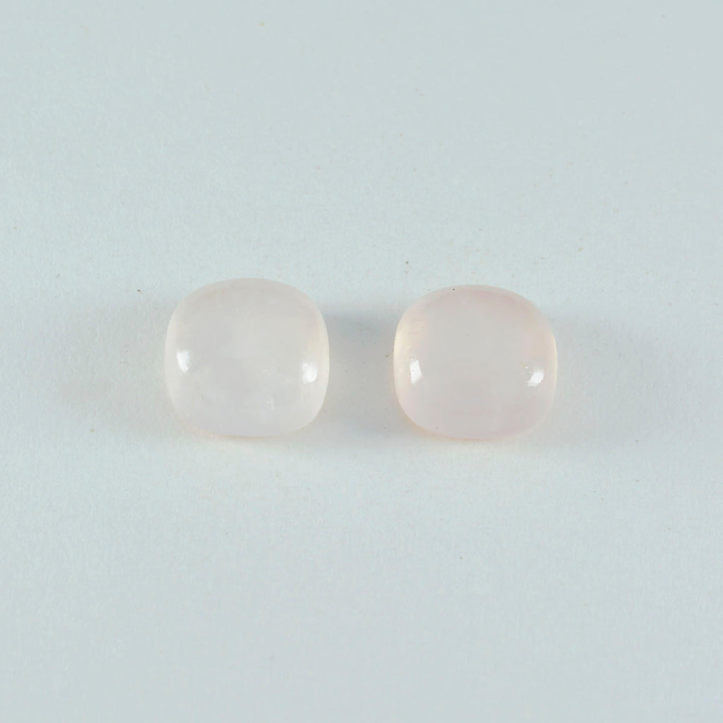 Rose Quartz 1PC Medium 9x9 MM Cushion Cabochon Pink Pure semi Precious Precious Gemstone