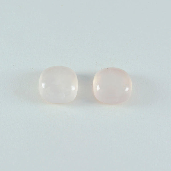 Rose Quartz 1PC Medium 9x9 MM Cushion Cabochon Pink Pure semi Precious Precious Gemstone