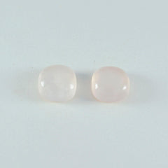 Rose Quartz 1PC Medium 9x9 MM Cushion Cabochon Pink Pure semi Precious Precious Gemstone