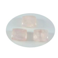 Rose Quartz 1PC Large 10x12 MM Emerald Cabochon Pink Lustrous semi Precious Semi Precious Gemstone