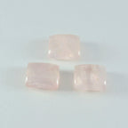 Rose Quartz 1PC Large 10x12 MM Emerald Cabochon Pink Lustrous semi Precious Semi Precious Gemstone