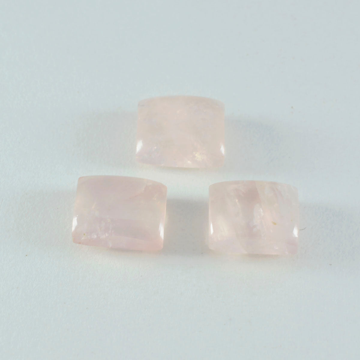 Rose Quartz 1PC Large 10x12 MM Emerald Cabochon Pink Lustrous semi Precious Semi Precious Gemstone