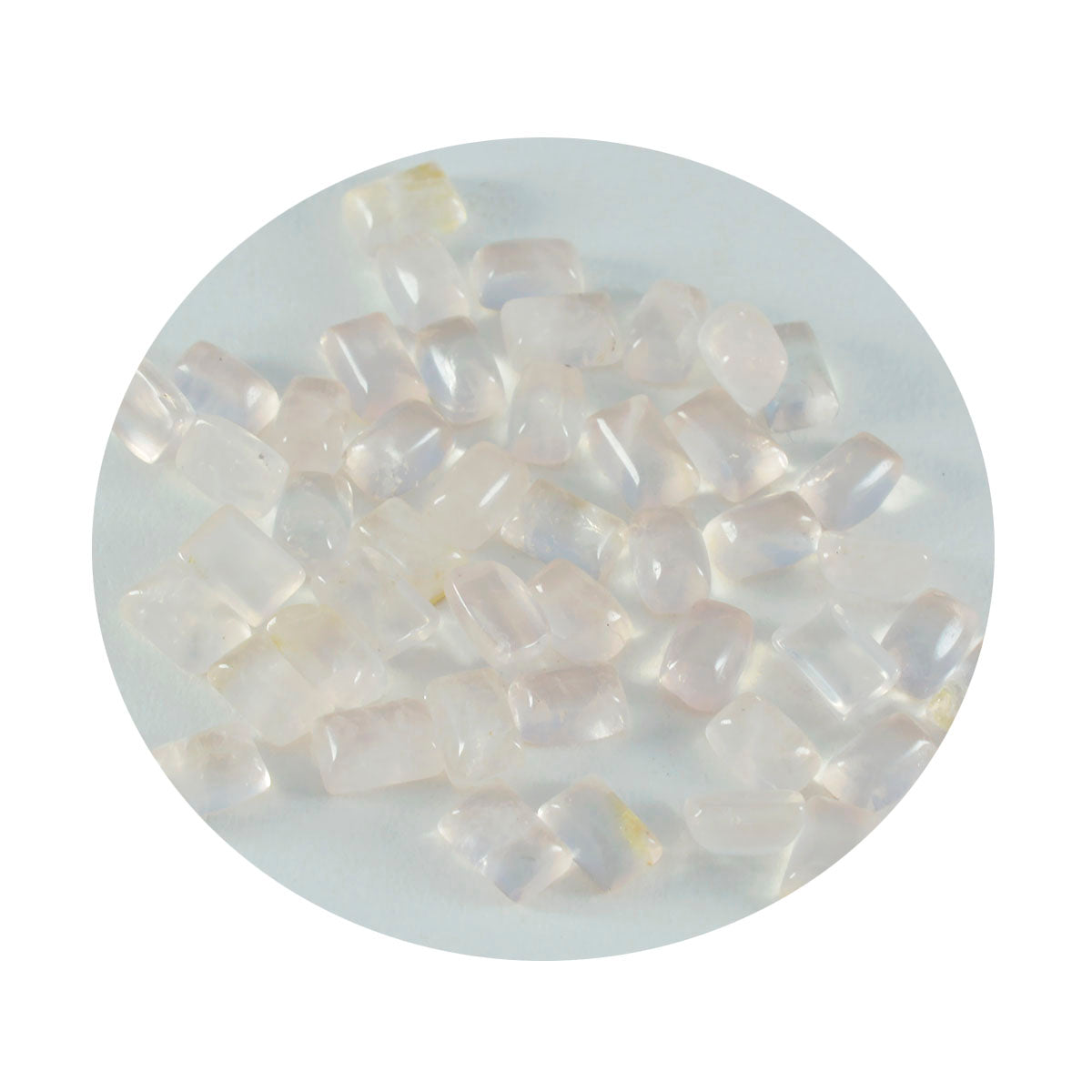 Rose Quartz 1PC Tiny 5x7 MM Emerald Cabochon Pink Superior semi Precious Loose Gemstone