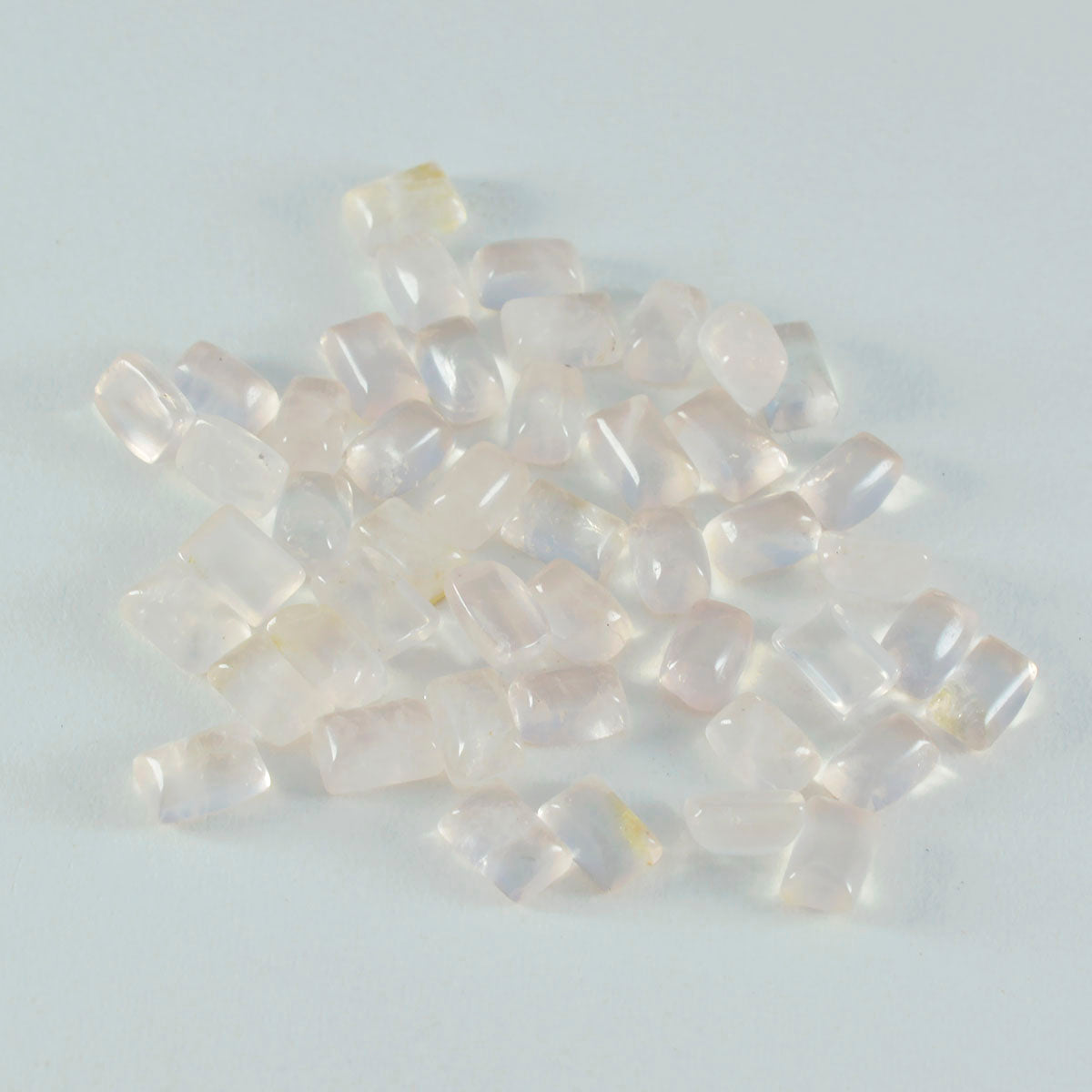 Rose Quartz 1PC Tiny 5x7 MM Emerald Cabochon Pink Superior semi Precious Loose Gemstone