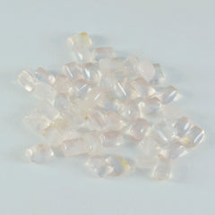 Rose Quartz 1PC Tiny 5x7 MM Emerald Cabochon Pink Superior semi Precious Loose Gemstone