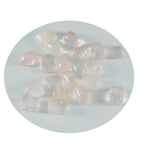 Rose Quartz 1PC Small 6x8 MM Emerald Cabochon Pink Pure semi Precious Loose Gemstones