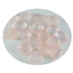 Rose Quartz 1PC Medium 8x10 MM Emerald Cabochon Pink Polished semi Precious Loose Gems