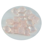 Rose Quartz 1PC Large 9x11 MM Emerald Cabochon Pink Splendid semi Precious Loose Gemstone