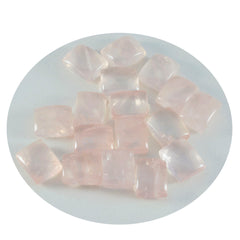 Rose Quartz 1PC Large 9x11 MM Emerald Cabochon Pink Splendid semi Precious Loose Gemstone