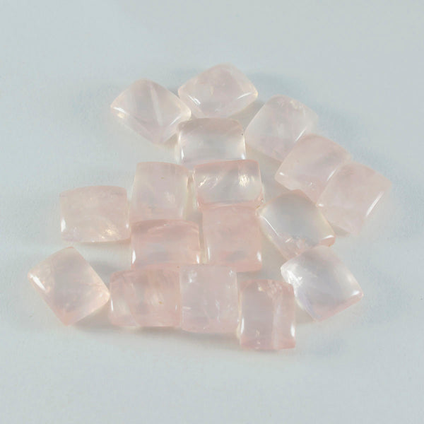 Rose Quartz 1PC Large 9x11 MM Emerald Cabochon Pink Splendid semi Precious Loose Gemstone