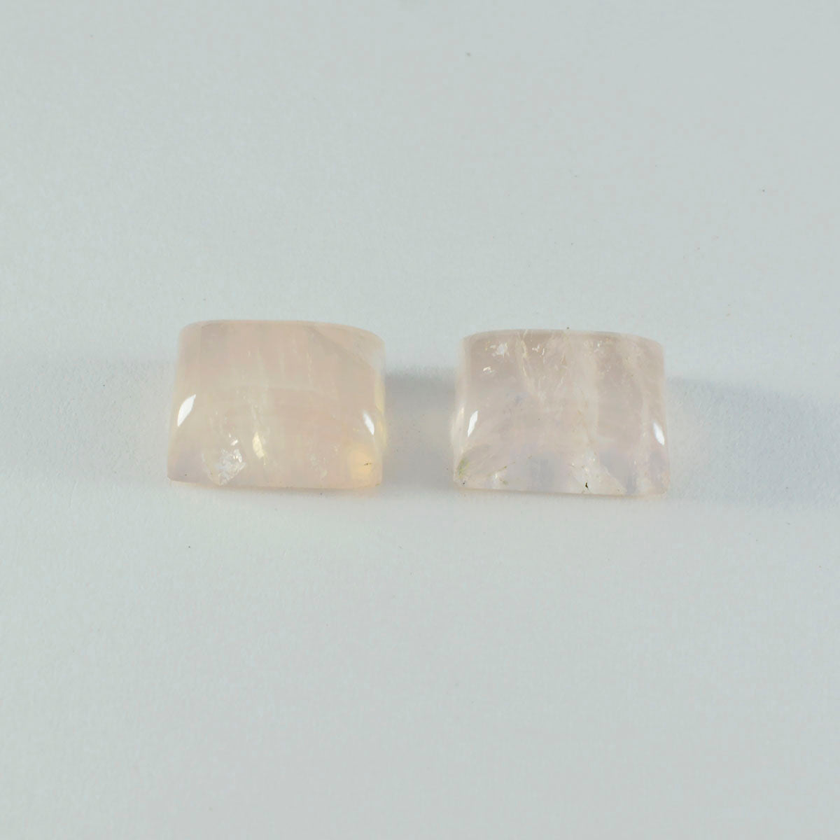 Rose Quartz 1PC Large 10x12 MM Emerald Cabochon Pink Lustrous semi Precious Semi Precious Gemstone