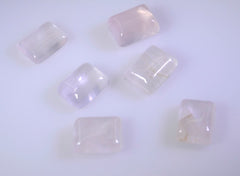 Rose Quartz 10PC Tiny 3x5 MM Emerald Cabochon Pink Natural semi Precious Gems