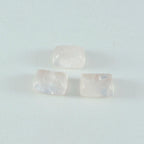 Rose Quartz 1PC Small 6x8 MM Emerald Cabochon Pink Pure semi Precious Loose Gemstones