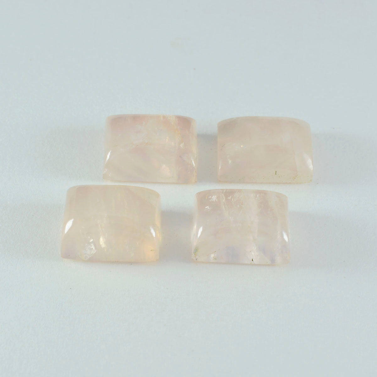 Rose Quartz 1PC Large 9x11 MM Emerald Cabochon Pink Splendid semi Precious Loose Gemstone Huvudsaklig produktbild