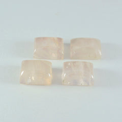 Rose Quartz 1PC Large 9x11 MM Emerald Cabochon Pink Splendid semi Precious Loose Gemstone