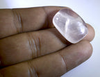 Rose Quartz 1PC Large 9x11 MM Emerald Cabochon Pink Splendid semi Precious Loose Gemstone