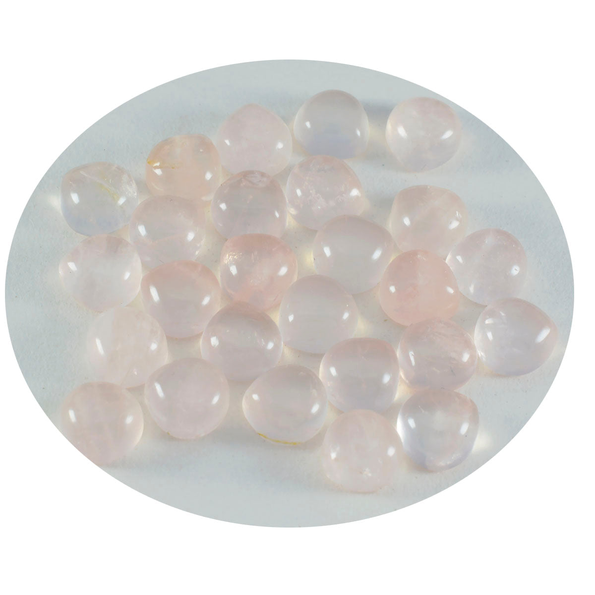 Rose Quartz 1PC Large 10x10 MM Heart Cabochon Pink High Quality semi Precious Loose Gems