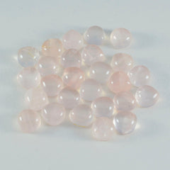 Rose Quartz 1PC Large 10x10 MM Heart Cabochon Pink High Quality semi Precious Loose Gems