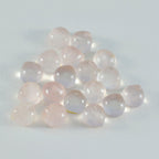 Rose Quartz 10PC Tiny 4x4 MM Heart Cabochon Pink Polished semi Precious Loose Gems