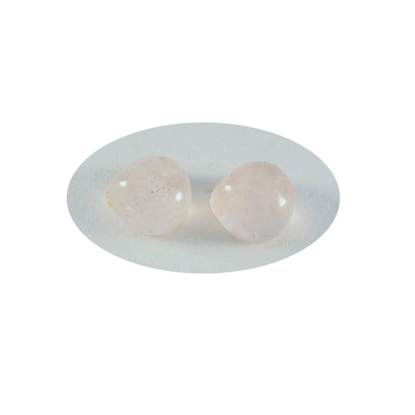 Rose Quartz 10PC Tiny 5x5 MM Heart Cabochon Pink Splendid semi Precious Loose Gemstone