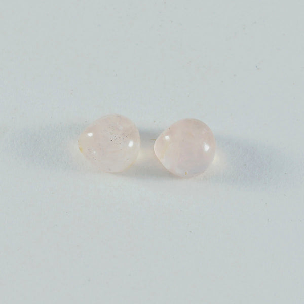 Rose Quartz 10PC Tiny 5x5 MM Heart Cabochon Pink Splendid semi Precious Loose Gemstone