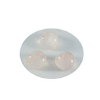 Rose Quartz 1PC Tiny 6x6 MM Heart Cabochon Pink Luster semi Precious Loose Gemstones