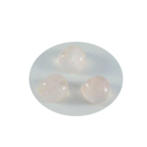 Rose Quartz 1PC Tiny 6x6 MM Heart Cabochon Pink Luster semi Precious Loose Gemstones