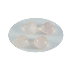 Rose Quartz 1PC Small 7x7 MM Heart Cabochon Pink Lustrous semi Precious Semi Precious Gemstone