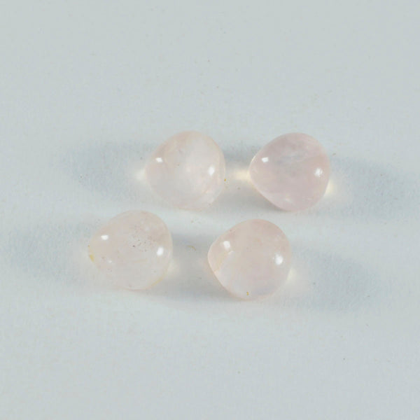 Rose Quartz 1PC Small 7x7 MM Heart Cabochon Pink Lustrous semi Precious Semi Precious Gemstone