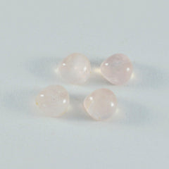Rose Quartz 1PC Small 7x7 MM Heart Cabochon Pink Lustrous semi Precious Semi Precious Gemstone