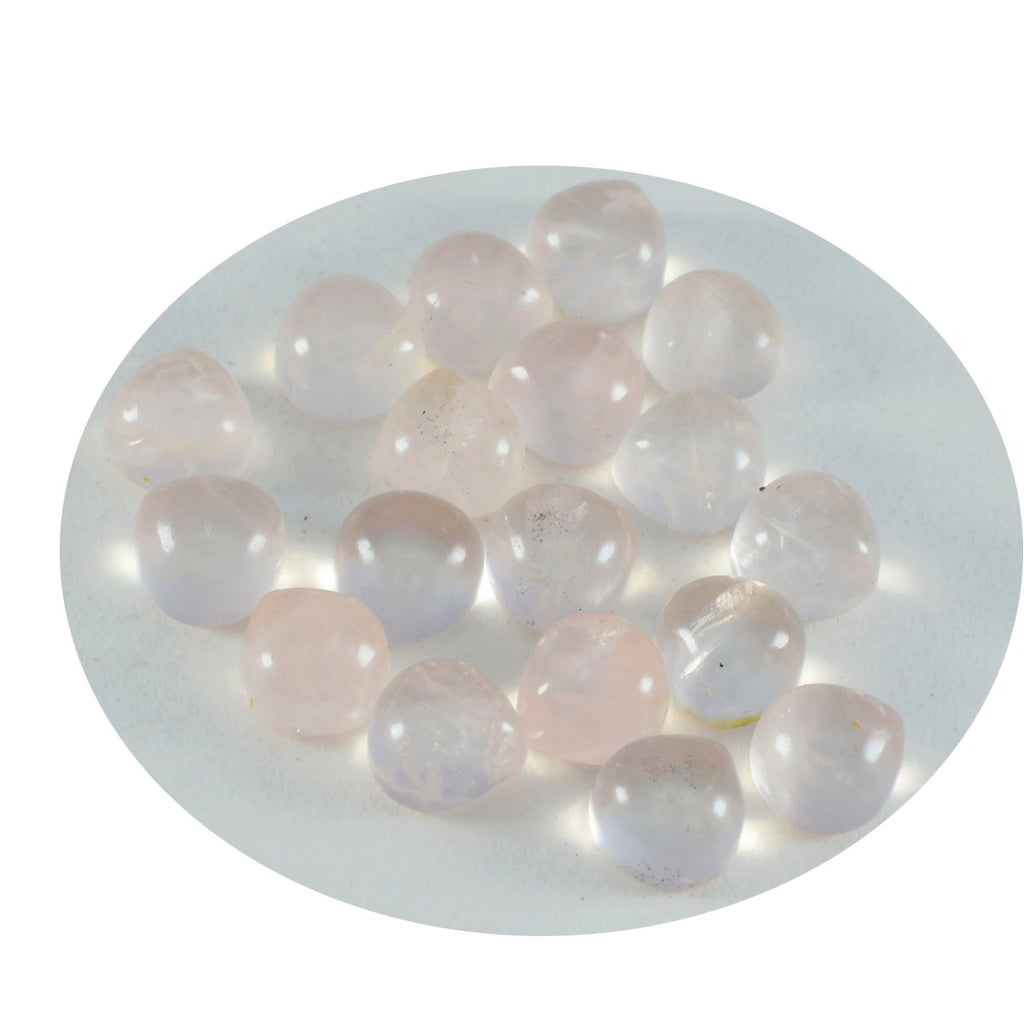 Rose Quartz 1PC Small 8x8 MM Heart Cabochon Pink Shine semi Precious Precious Gemstone