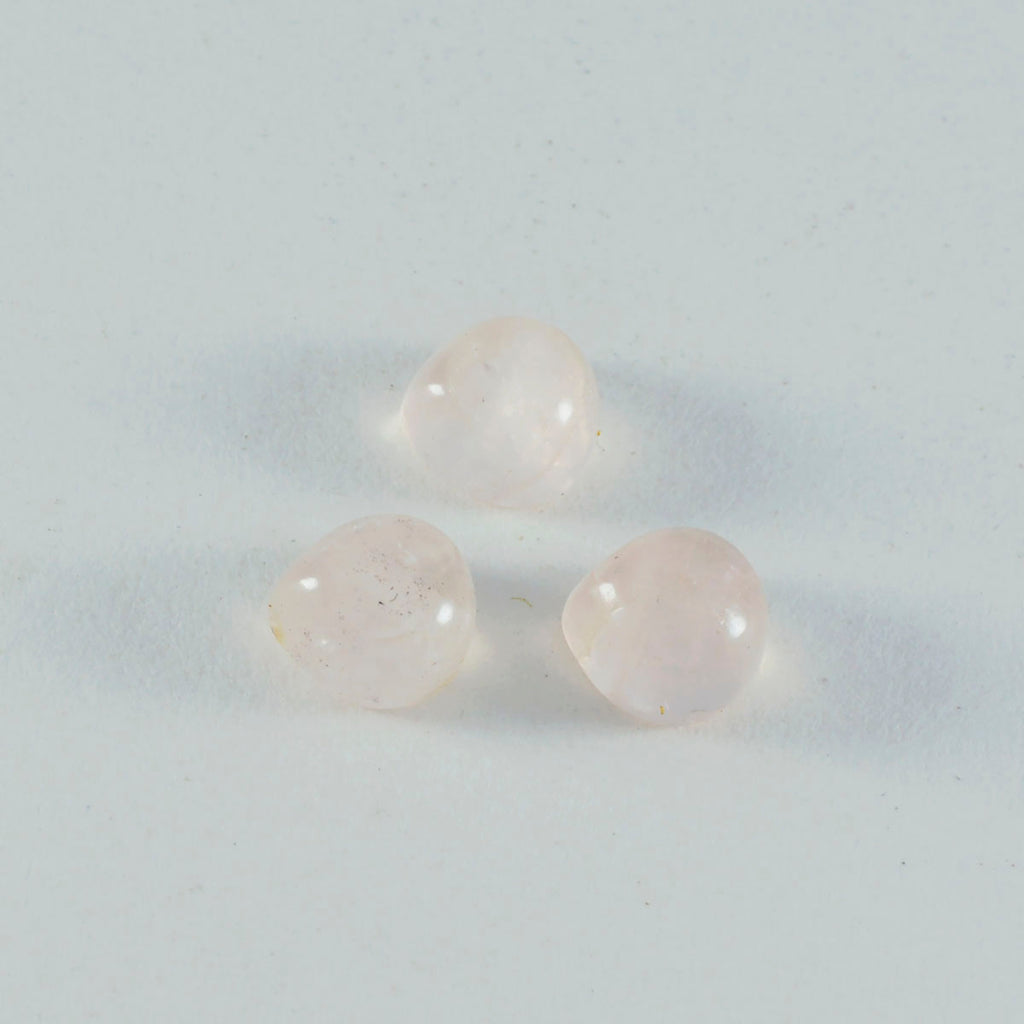 Rose Quartz 1PC Large 10x10 MM Heart Cabochon Pink High Quality semi Precious Loose Gems
