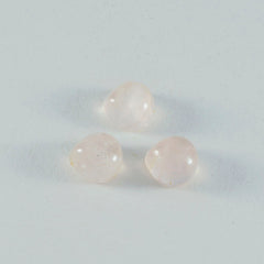 Rose Quartz 1PC Large 10x10 MM Heart Cabochon Pink High Quality semi Precious Loose Gems