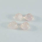 Rose Quartz 1PC Large 10x10 MM Heart Cabochon Pink High Quality semi Precious Loose Gems