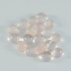 Rose Quartz 10PC Tiny 4x4 MM Heart Cabochon Pink Polished semi Precious Loose Gems