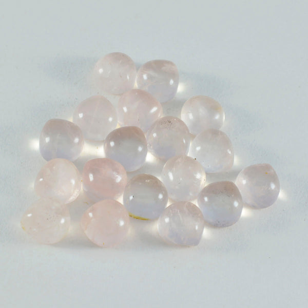 Rose Quartz 10PC Tiny 5x5 MM Heart Cabochon Pink Splendid semi Precious Loose Gemstone